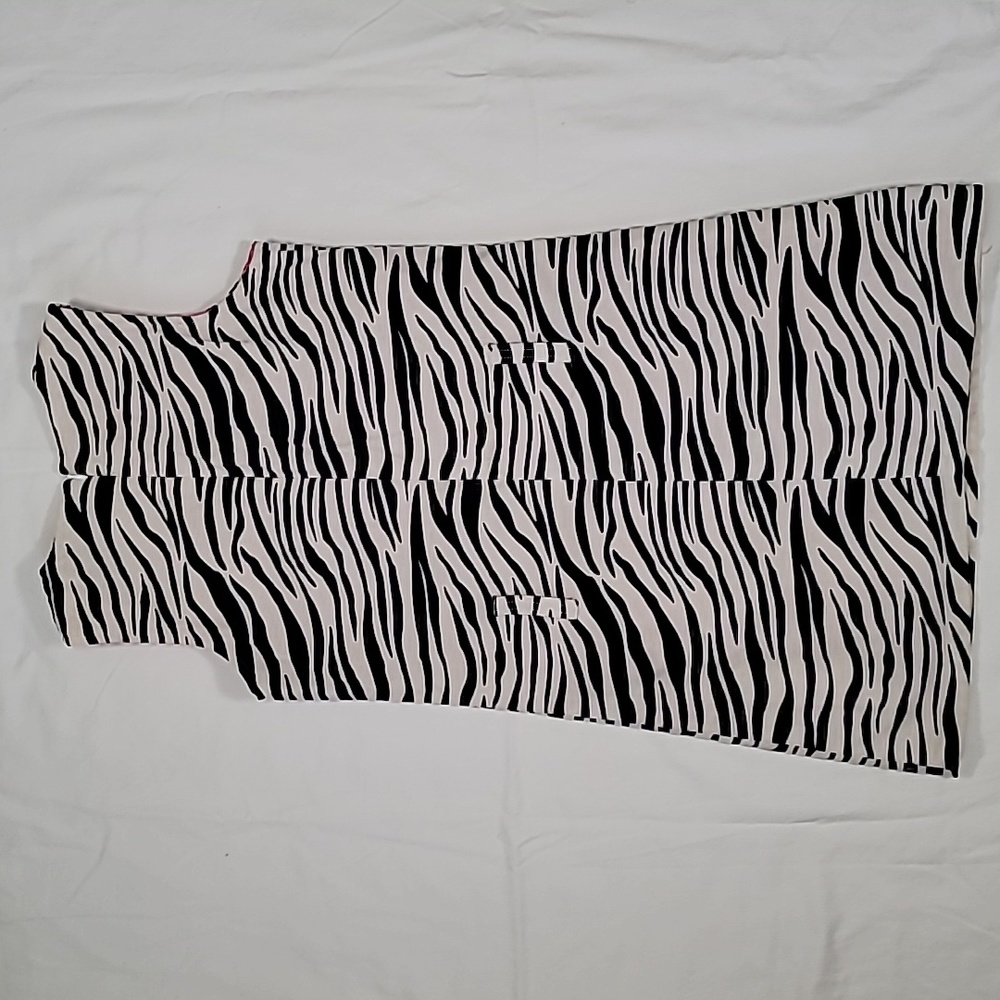 Black and White Zebra Print Sleeveless Dress